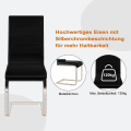 Miniatyrbild 7 av 10: Rootz modern matstolsset - Snygga sittplatser - Bekväma stolar - Slitstark design - konstläder och metall - 41 cm x 100 cm x 55,5 cm