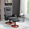 Miniatyrbillede 2 af 7: Rootz Massagestol - Afslapningsstol - Med fodskammel - 10 massagepunkter - Liggefunktion - Roterende sæde - Sort - 73 x 83 x 106cm
