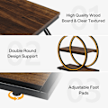 Miniatyrbillede 6 af 7: Rootz Endebord - Sidebord - Natbord - Pladsbesparende opbevaring - 30 cm Dybde x 60 cm Bredde x 65 cm Højde E1 MDF Træ & Metal