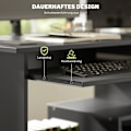 Miniatyrbillede 6 af 11: Rootz Computer Desk - Office Table - Workstation - Compact Design - 80 x 45 x 75 cm - Sort