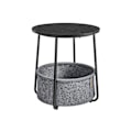 Miniatyrbillede 1 af 8: Rootz 2-delt sidebord - Endebord - Natbord - Spånplade Stål Polyesterstof - 45 cm x 50 cm - 39,6 cm x 18,2 cm - Letvægts - Holdbar - Nem montering