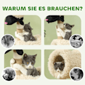 Miniatyrbillede 6 af 10: Rootz Cat Tree Kradsestolpe - Sort Nosed Sheep Design - Tunneler og legebolde - Nem montering - Spånplade og plys - 48cm x 34cm x 98cm