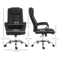 Miniatyrbild 6 av 6: Rootz Kontorsstol - Datorstol - Vippfunktion - Nackstöd - Ergonomisk skrivbordsstol - Svart - 62 x 62 x 110-119 cm