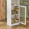 Miniatyrbild 9 av 9: Rootz Barbord - Matbord - Köksbord - MDF & Gummiträ - Vinglashållare - Rymlig förvaring - Enkel montering - 108cm x 105cm x 40cm