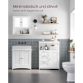 Miniatyrbild 8 av 8: Rootz White Badrumsskåp - Förvaringsenhet - Organizer - MDF-material - 90kg Lastkapacitet - 30cm x 60cm x 80cm