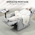 Miniatyrbild 7 av 10: Rootz Recliner Fåtölj - avslappningsstol - Uppbyggd fåtölj - Optimal komfort - 69 cm x 91,5 cm x 103 cm (upprättstående dimensioner)