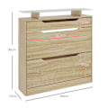 Miniatyrbillede 3 af 7: Rootz Shoe Cabinet - Storage Unit - Entryway Organizer - Justerbar design - 89L x 23W x 96H cm