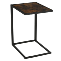 Miniatyrbild 1 av 10: Rootz sidobord - C-format sidobord - Soffbord - Ståbord - Metall Mdf - Rustik brun - 40,6 x 50,8 x 64,2 cm