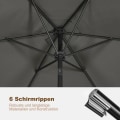 Miniatyrbillede 6 af 8: Rootz Premium Outdoor Parasol - Haveparaply - Solsejl - UV-beskyttelse - Justerbar - Bærbar - Ø 270 x 236 cm