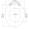Miniatyrbild 3 av 8: Rootz Premium Soft-Close Toalettsits - Antibakteriellt Toalettlock - Tyst Stäng sits - Hygienisk, Hållbar, Enkel Installation - MDF, Zinklegering, Ros