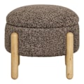 Pikkukuva 2 / 5: Rootz Pouf Storage - Bouclé Ottoman - Brown/Nature Foomattu - Ylimääräinen säilytystila - 45 cm x 36cm x 45cm