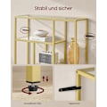 Miniatyrbillede 5 af 6: Rootz Glas reol - Hylde Organizer - Display Stand - Hærdet glas - Stålramme - 30 cm x 100 cm x 103 cm - Gennemsigtig bleg guld