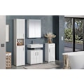 Miniatyrbillede 5 af 7: Rootz Vanity Unit - Bathroom Cabinet - Under-Sink Storage - Washstand - Bath Organizer - Sink Console - Base Cabinet - White with High Gloss Finish -