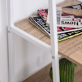 Miniatyrbillede 11 af 11: Rootz Desk - Foldable Desk - Bookcase - 4 Levels - Computer Desk - Processed Wood - Metal - White - Oak