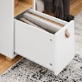Pikkukuva 5 / 8: Rootz -sohva sivupöytä - Päätypöytä - Bedside -kaappi - MDF & Pine - 3 laatikkoa ja osasto - 24x60x60cm