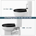 Miniatyrbild 7 av 9: Rootz O-formad toalettsits - Heavy-Duty Toalettlock - Duroplast - Matt Svart/Vit - Soft Close - Snabbkoppling - 44,7cm x 5,5cm x 37,1cm
