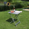Miniatyrbild 6 av 10: Rootz Hopfällbart bord - Hopfällbart skrivbord - Bärbart stativ - Campingbänk - Utomhusyta - Kompakt bänkskiva - Utility Board - Silver - 50,5x47x59,5