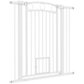 Miniatyrbillede 1 af 11: Rootz Justerbar Pet Gate - Stair Gate - Dog Gate - Secure Locking - 76-104W x 106H CM - Inkluderer kattedør