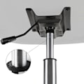 Miniatyrbillede 5 af 7: Rootz Højdejusterbar kontorstol - Skrivebordsstol - Ergonomisk stol - Åndbar overflade - Moderne design - PU-hjul - Lysegrå - Stålramme - 65cm x 69cm