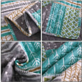 Miniatyrbild 3 av 9: Rootz Luxurious Patchwork sängöverkast - Quiltat täcke - Vändbart täcke - Mjuk stoppning - Mångsidig stil - Lättskött - 100 % polyester - Flera storle