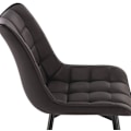Miniatyrbild 7 av 7: Rootz Set med 4 matstolar - Moderna stolar - Snygga sittplatser - Hållbar konstruktion - Ergonomisk komfort - Mångsidig design - Imiterat läder med me