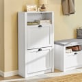 Miniatyrbillede 2 af 7: Rootz hvidt skoskab - Skovipper - Skoopbevaring - Rummelig opbevaring - Robust konstruktion - Mulighed for vægmontering - 60 cm x 110 cm x 24 cm