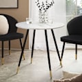 Miniatyrbillede 2 af 6: Rootz Round Spisebord - Moderne spisemøbler - bord i marmorstil - Scratch -resistente - 75 cm x 75 cm x 76 cm