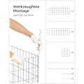 Pikkukuva 6 / 8: Rootz-sinkitystä teräksestä valmistettu gabioniseinä - metalliverkkolaatikko - istutuskone - 5 cm x 10 cm verkko - 100 cm x 30 cm x 30 cm - tee-se-its