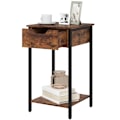 Miniatyrbillede 1 af 7: Rootz Sidebord - Sengebord - Plantestativ - Industriel Charm - 40L x 40W x 68H cm