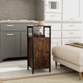 Miniatyrbillede 2 af 5: Rootz Sidebord - Sengebord - Skab i industriel stil - Justerbar opbevaring - 34 cm x 30 cm x 80 cm