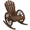 Miniatyrbillede 1 af 11: Rootz gyngestol - havestol - rustikt design - grantræ - udendørs - vejrbestandig - 68cm x 88cm x 92cm