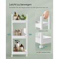 Miniatyrbild 5 av 7: Rootz White Storage Cart - Rullvagn - Utility Cart - MDF och bambu - Lätt - Rymlig - Enkel montering - 20cm x 30cm x 80cm
