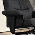 Miniatyrbild 9 av 11: Rootz Reclining Chair with Pall Set - Swivel Seat - Rocker Function - Velvet Look, 135 ° Justera - 74W x 81d x 102h cm, svart