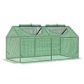 Miniatyrbild 1 av 7: Rootz Mini Greenhouse - Litet växthus för utomhusbruk med slitstarkt PE-skydd - Observationsfönster - Grön - 119 x 60 x 60 cm