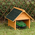 Miniatyrbillede 7 af 7: Nancy's Meeke Grasmaaier Garage - Robotmaaier Carport - Sparrenhout - Geel - 75 x 76 x 70 cm