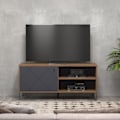 Pikkukuva 5 / 6: Rootz TV Lowboard - Television Stand - Media Console - Entertainment Center - TV Cabinet - Display Unit - Storage Shelf - Oak Kraft Gold/Graphite - 12