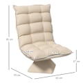 Miniatyrbillede 3 af 6: Rootz Hvilestol - Læsestol - Drejelig - Sædehynde - Gulvsofa - Linnedlook - Beige - 62 cm x 70 cm x 95 cm