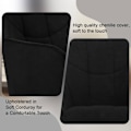 Miniatyrbild 7 av 9: Rootz Swivel Dining Chair Set Bekväm vadderad - Chenille Manchester - 360° rotation - Ergonomisk design - 58cm x 86cm x 63,5cm