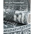 Miniatyrbillede 3 af 6: Rootz Boho Style rundt tæppe - Antracitgrå tæppe - Polyesterfilt TPR - Letvægts - 120 cm Diameter