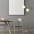 Pikkukuva 9 / 10: Rootz Floor Lamp - 2-part Glass Lampshade - Modern Decorative - Living Room - Bedroom - Golden/White - 39 x 28 x 165cm