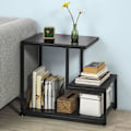 Miniatyrbillede 2 af 8: Rootz Sidebord - Sofabord - Stuebord med opbevaringshylde - B65 x D35 x H55cm