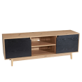 Miniatyrbillede 1 af 6: Rootz Lowboard 150 cm TV-skab - Underholdningsenhed - Mediekonsol - Moderne design - Kontrasterende farver - Rummelig opbevaring - 150 cm x 55 cm x 40