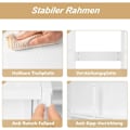 Miniatyrbillede 7 af 9: Rootz White Toiletbord - Vanity Desk - Makeup Bord - Justerbar LED-belysning - Rigelig opbevaring - Holdbart design - 110 cm x 140,5 cm x 39,5 cm