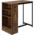 Miniatyrbillede 8 af 8: Rootz Home Barbord med vinhylde - Højt Bistrobord - Køkkenbord - Træmateriale - 91cm x 91cm x 49cm