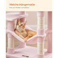 Miniatyrbillede 4 af 6: Rootz Jelly Pink Cat kradsestolpe - Kattetræ - Katteklatrestativ - Spånplade Plys Sisal - 45cm x 35cm x 112cm - Robust konstruktion - Multi-Cat Hushol
