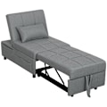 Miniatyrbillede 1 af 11: Rootz 3 -i -1 foldestol - gæsteseng - hvilestol - justerbar ryglæn - skumpolstring - 65,5L x 104W x 81H cm