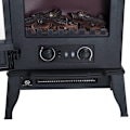 Miniatyrbillede 5 af 5: Rootz elektrisk pejs - LED Flames - 1000/2000 W - Justerbar temperatur - Lysstyrke - Metal - 39 x 23 x 56,5 cm