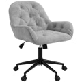 Miniatyrbild 6 av 6: Rootz Kontorsstol - Skrivbordsstol - Datorstol - Justerbar i höjdled - Sammetslen polyester - Sammetslook - Grå - 60cm x 61cm x 91cm