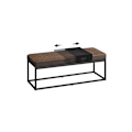 Miniatyrbillede 1 af 5: Rootz Opbevaringsbænk i imiteret læder - Osmannisk bænk - Soveværelsessæde - Pladsbesparende - 120 cm x 40 cm x 45 cm