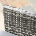 Miniatyrbillede 5 af 7: Rootz Poly Rattan siddegruppe - Spisesæt - Havesæt - 5 stykker med hynder - Grå - 120L x 60W x 72H cm